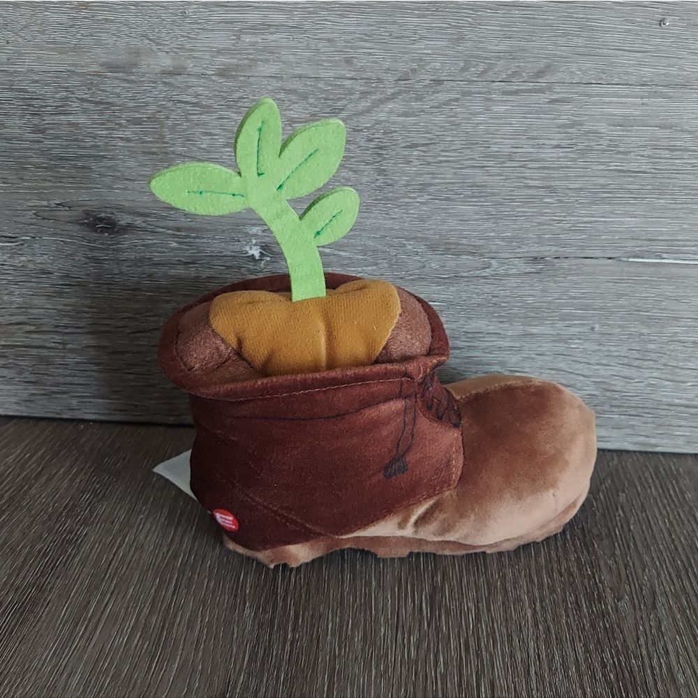 Disney Pixar Wall-E Brown Boot with Green Plant 7" Plush